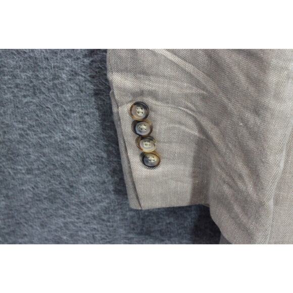 Brooks Brothers Blazer Mens 46R Tan Linen Regent Fit 346 Two Button Sport Coat - Picture 3 of 8